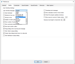 Настройка на русский язык